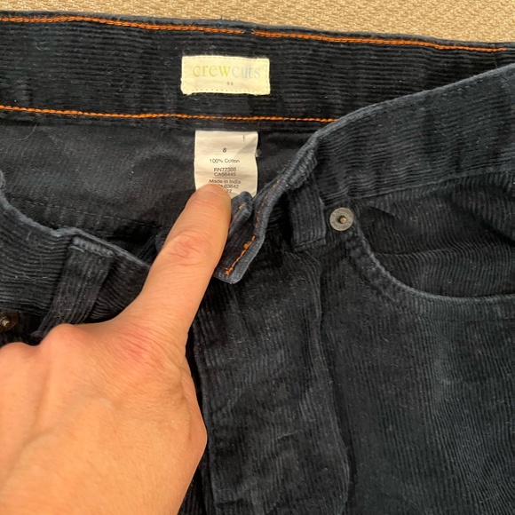 Crew Crewcuts Navy Corduroy Pants - Picture 2 of 3